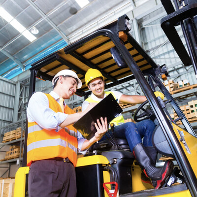 foto Reachtruckchauffeur voedingsmiddelenindustrie